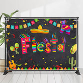 Lofaris Traditional Festival Cactus Mexican Fiesta Backdrop